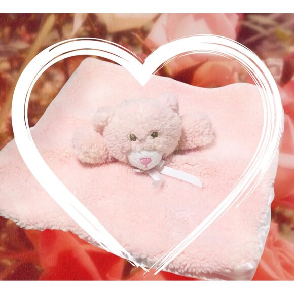 Animal Adventure Pink Bear Lovey Baby Snuggy Plush 13” Security Blanket - Picture 7 of 12